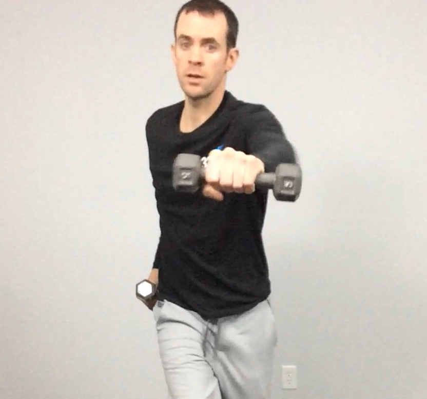 Lunges and Reaches: Alternating Arms on Same Lunge Pattern